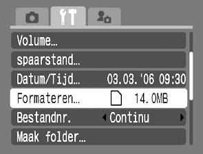 Geheugenkaarten formatteren U moet een nieuwe geheugenkaart of een geheugenkaart waarvan u alle beelden en andere gegevens wilt wissen, altijd formatteren.