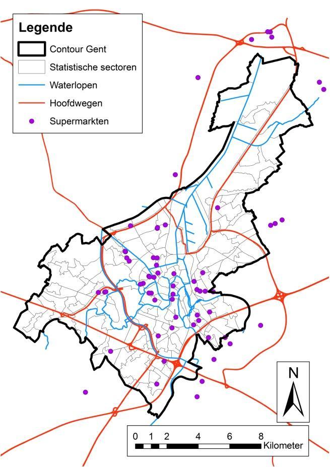 Gent Figuur 14: Supermarkten in en rondom