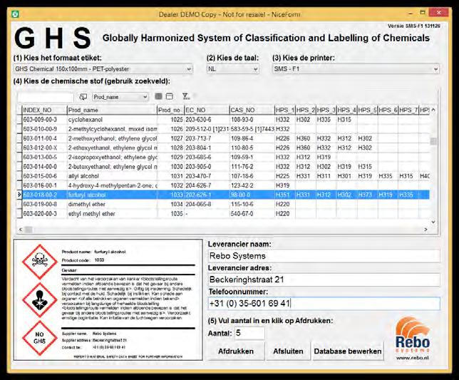 Onze unieke GHS software De productie van GHS labels kan een zeer tijdrovende klus zijn.