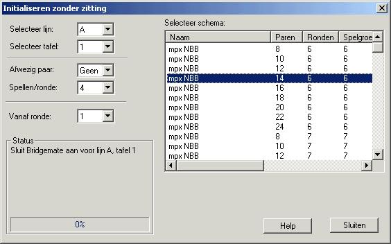 238 Hoofdstuk 10: De Bridgemate De Bridgemate resetten Vanuit het wedstrijdleidermenu kan de Bridgemate gereset worden zodat deze weer naar het initialisatiemode gaat.