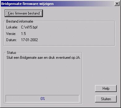 240 Hoofdstuk 10: De Bridgemate Het vernieuwen van de firmware in de Bridgemate gaat via Systeem vernieuwen.