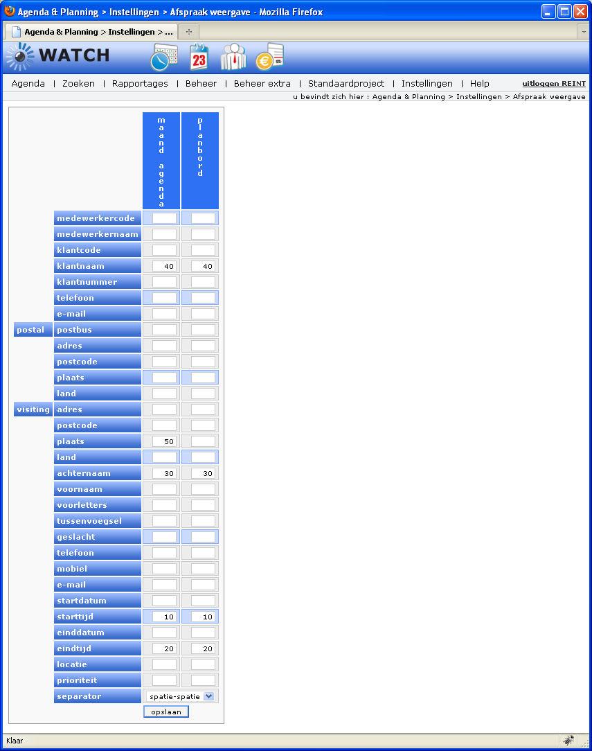 7 Weergave afspraak-items Afspraak-items hebben net als de planning-items een eigen weergave-instellingenpagina (Agenda & Planning > Instellingen > Afspraak weergave).