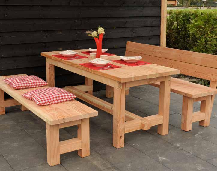 Douglas Tuinmeubelen Picknicktafel Ellis Lariks/Douglas Bladmaat 180x75 cm,