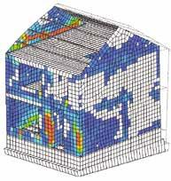 Aanpak versterkingsopgave (3) 0,1 10 3 0,6 10 4 3,5 10 4 0,5 10 5 0 1. Diana NLTH-model van een rijtjeswoning. 2. Modellering met macro-elementen.