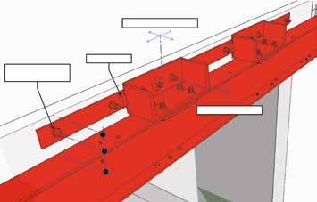 boorankers hart vloer (gaten gevuld) doken slobgaten (x-/y-richting) ankerverbinding tussen multiplex en gording isolerend dakelement plaatmateriaal voor koppeling en uitvulling slobgat (z-richting)