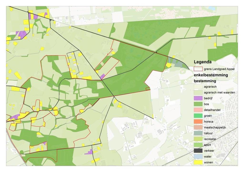 4 J u r i d i s c h e s t a t u s In het vorige hoofdstuk is beschreven welke rode ontwikkelingen onder welke voorwaarden wenselijk zijn binnen het landgoed.