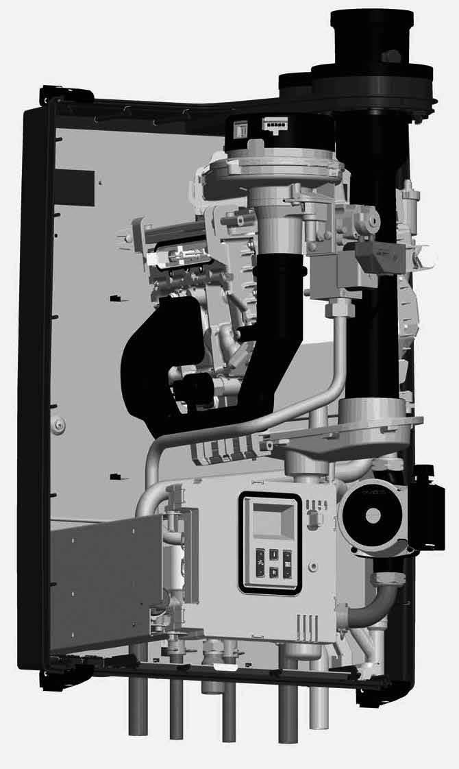 14 13 P1 T1 15 A 2 T2 7 10 W 16 4 T3 G 1 F1 K 9 20 UITSLUITEND VOOR DE ERKENDE INSTALLATEUR 8 12 R 1 warmtewisselaar 2 ontstekingsunit 3 ventilatorunit 4 luchtinlaatdemper 5 gasblok 6 automatische