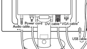 vooraf aangesloten VGA-kabel