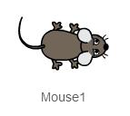 Voeg nu de sprite Mouse1 toe, op dezelfde manier als Cat2 Tip: Je kan de categorie Dieren