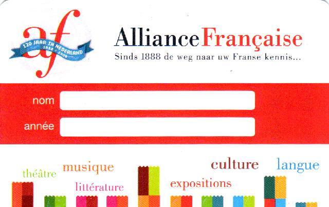 LIDMAATSCHAP De contributie voor het lidmaatschap van de Alliance Française bedraagt: Per persoon per jaar: 45,-- Tweede lid zelfde adres: 20,-- Cursisten van de reguliere cursussen zijn automatisch