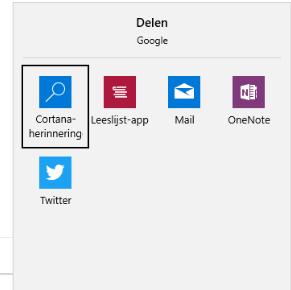 Om webpagina s te delen gebruiken we Extensies Via het menu kies je voor extensies Extensies (Adblock, vertaler voor microsoft edge ) kan je downloaden uit de store.