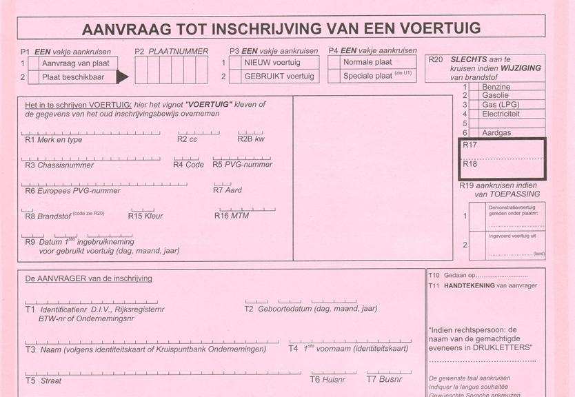 Vul dit document in met uw persoonlijke gegevens, onderteken het en bezorg het ons. Wij schrijven uw voertuig in bij de DIV.