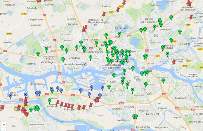 Overzicht camera s in Rotterdam Verkeersregiecamera s: 50 stuks verkeersregie, Stadsbeheer Beelden worden niet opgenomen Cameratoezicht: 450 stuks Stadsbeheer (Stadstoezicht) en politie Beelden