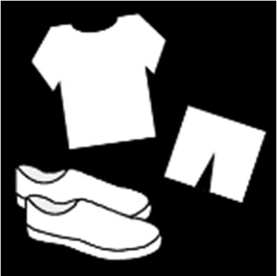 De leerlingen van de lagere school dragen voor : Turnen : Een T-shirt met logo