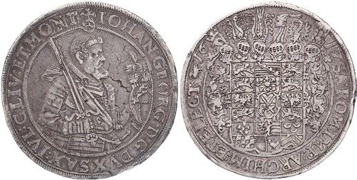 50 Johann Georg II 1656-1680 606 607 607 Erbländischer Taler 1660. Dav.