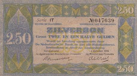 Mev 23-1b; PL22.c. [# 1 XF 042640]. Vrijwel ongecirculeerd. 50 784 75% 787 784 1 Gulden 1945 Wilhelmina.