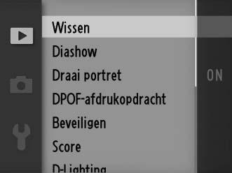 DPOF-afdrukopdracht Digitale printopdrachten maken (0 99). Beveiligen Foto s beveiligen tegen onopzettelijk wissen (0 103). Score Foto s van een score voorzien (0 103).