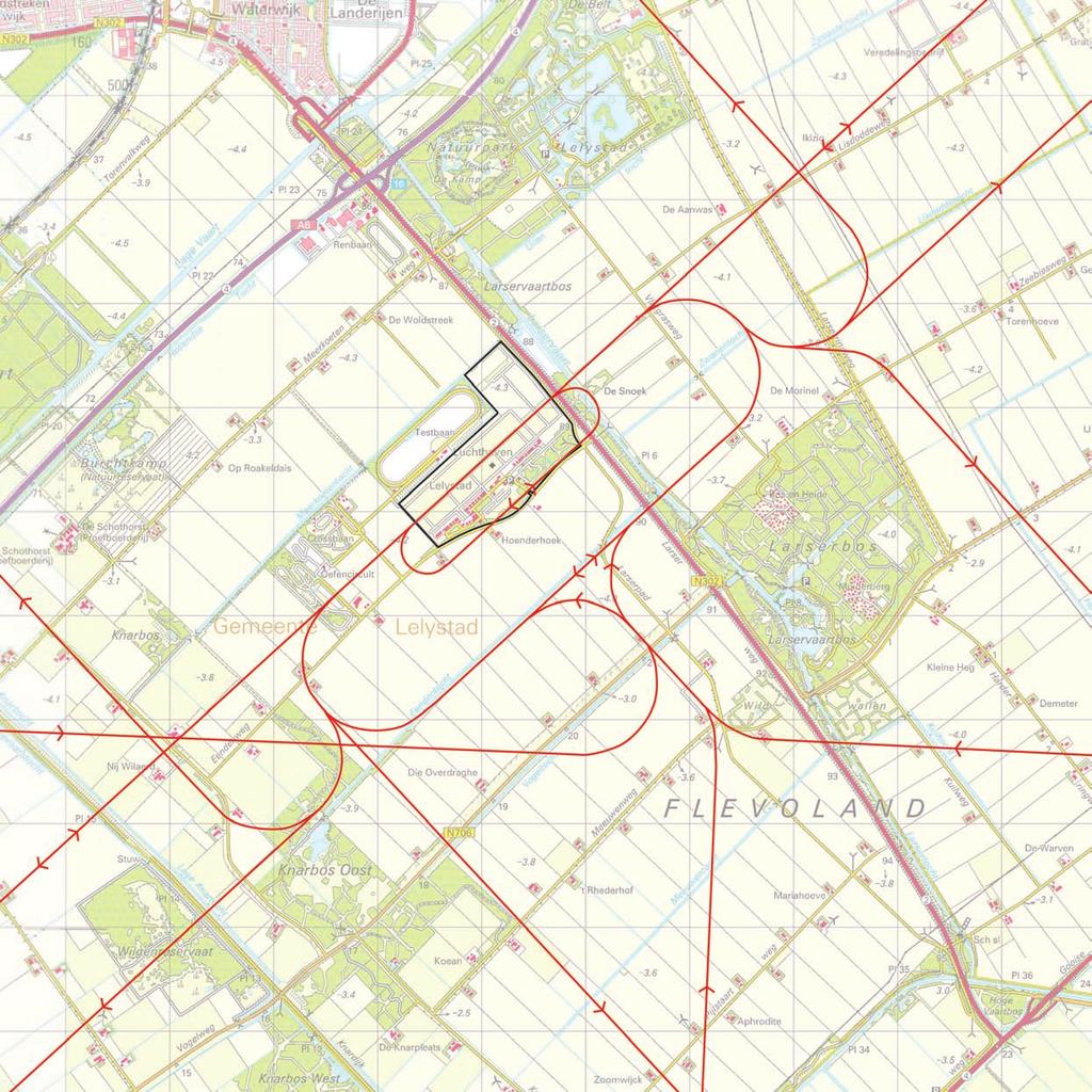 luchthaven Lelystad bijlage Kaart met