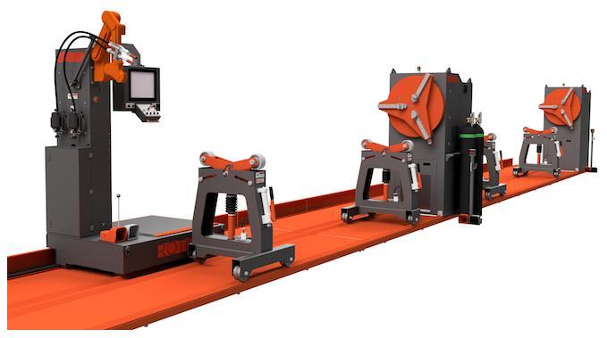 aanpassen en licht bijsturen met de lastoorts. Op de Rotoweld zijn bijna alle lasprocessen toepasbaar: GTAW, SAW, FCAW en GMAW.