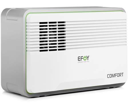 De EFOY COMFORT laadt de accu voor uw elektrische apparaten volautomatisch op. Zo heeft u altijd voldoende stroom voor uw wensen het hele jaar door en nog milieuvriendelijk ook.