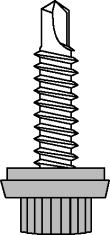 Productgroep Paginacode Schroeven: 02.0700 Interseal De schroef met vaste nylon kleurkop ook wel bekend als Rapid Interseal heeft als kenmerkt met het kopteken R.