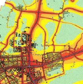 Figuur Huidige en autonome geluidbelasting referentiewoningen Huisdaalsestraat, Ossestraat (bron gegevens: gemeente Oss en Omgevingsdienst Noordoost-Brabant in M+P, 2017) PM