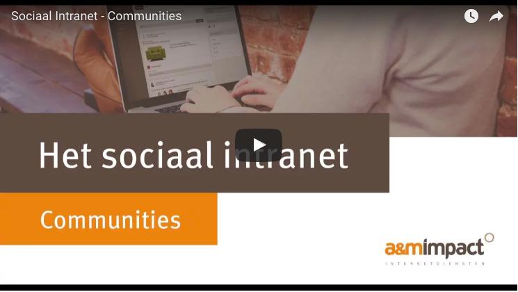 2. Community s samenwerken in groepen In principe is een sociaal intranet één community in zijn geheel.