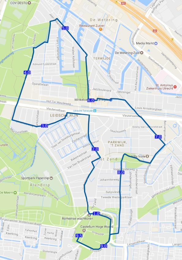 DAG 1 (29 mei 2017) - 10 KM (Kaart) Routes