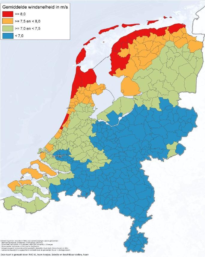 Figuur 5: Kentallen windsnelheid in SDE systematiek (bron: Lensink, 2014) Urban turbines Een aparte categorie windturbines vormen de urban turbines (microturbines).