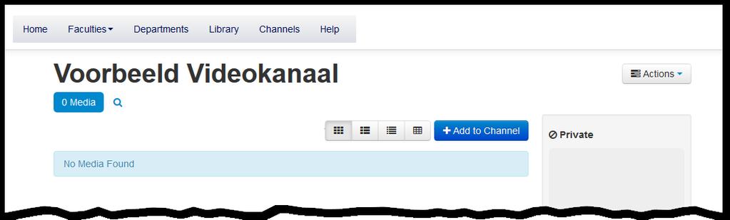 Handleiding - Universiteit Leiden videprtal Klik in het vlgende scherm p de blauwe knp +Add t Channel. Wacht tt het webpaginanderdeel Add Media T Channel is geladen.