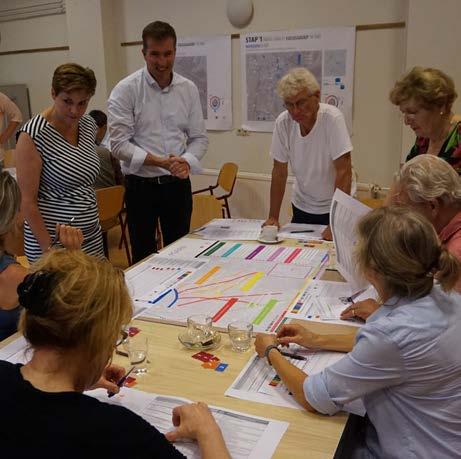 Alle personen aan tafel kregen een aantal punten. Deze konden zij verdelen over de verschillende opgaven.