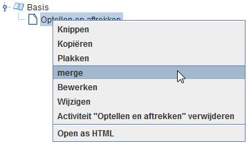 Daarbij worden ook de plaatjes correct toegevoegd. Rechtermuisklik op een activiteit en kopieer deze. Ga naar de activiteit binnen de schoolomgeving waar u de opdrachten aan wilt toevoegen.