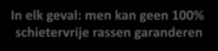 Genetische gevoeligheid Elk ras heeft een zijn eigen gevoeligheidsniveau.