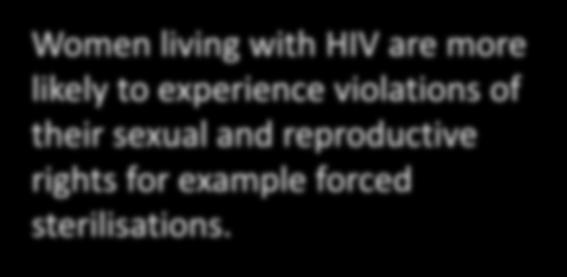 Women living with HIV are more likely to experience