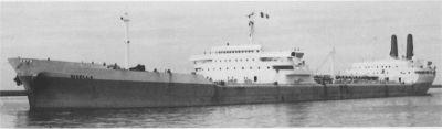 1960-1983 Sitala Ste. Maritime Shell Duinkerken. Op 03-12-1983 als opslagtanker te Lucina Terminal voor Shell Gabon en herdoopt in Banio.