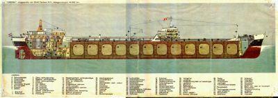 In juni 1961 in dienst gesteld. De Ondina had de brug in de midscheeps.