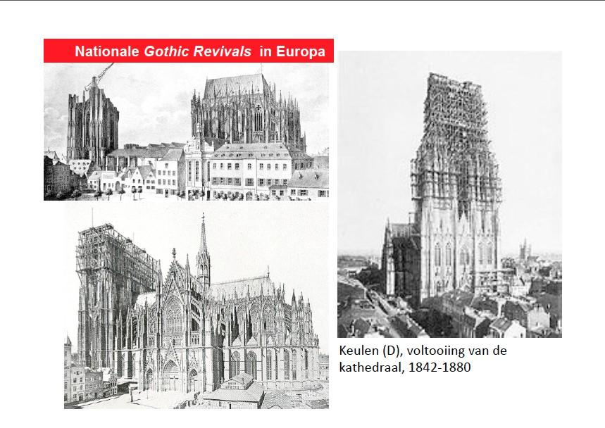 .. Nederland gotiek maar op een Nederlandse stijl. België Leopold I gaat gotiek bevorderen. Universiteiten krijgen ook de gotiek als bouwstijl.