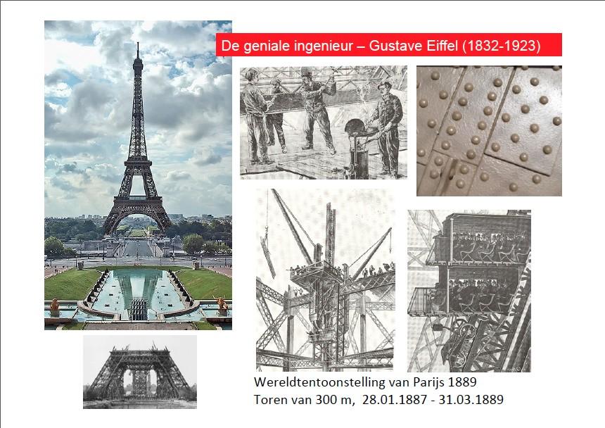 Industriële Revolutie Parijs. De Eiffeltoren was eerst niet bedoelt om te blijven staan.