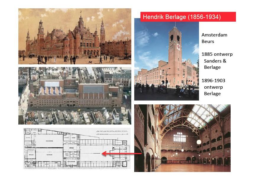 Hendrik Berlage was een grondlegger van moderne architectuur in Nederland. (zij maakte geen WOI mee dus anders) zijn toppunt was de Beurs in Amsterdam.