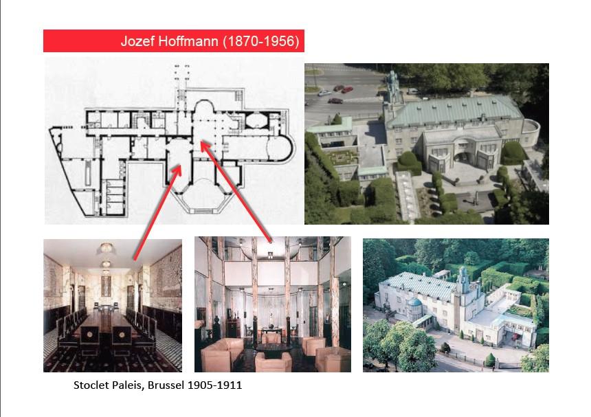 Art Nouveau en Avant-Garde. Het toppunt van Jozef Hoffman is gelegen in Brussel. Een heel groot herenhuis gebouwd voor een jonge bankier Stoclet.