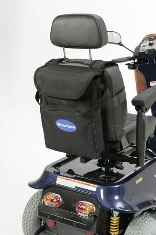 rolstoelhandvatten te bevestigen. Deze tas is gemaakt van sterke, waterdichte nylon en zorgt ervoor dat rolstoelgebruikers hun kleine persoonlijke spullen binnen handbereik hebben.
