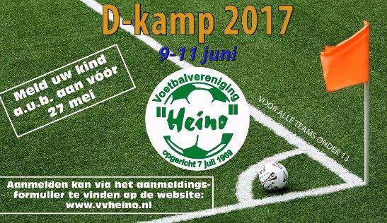 HEINO SPORT 2017 13 D-kamp komt er weer aan! We naderen alweer het einde van het seizoen en dat kan maar één ding betekenen: D-kamp komt er weer aan!