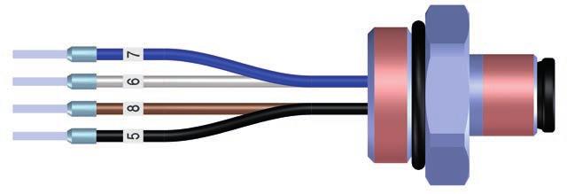 5: Opbouw connector M2 x voor externe display- en bedieningseenheid - 4 20 ma/hart-sensor schroefdraad M6 Fig.