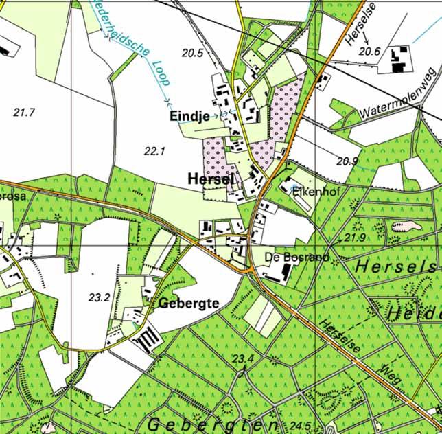 2 3 4 5 4 5 1 3 2 4 5 7 1 6 1 Eerste ring van nu 6 straks 7 langgevelboerderijen rondom de Brink Tweede ring van langgevelboerderijen in directe omgeving