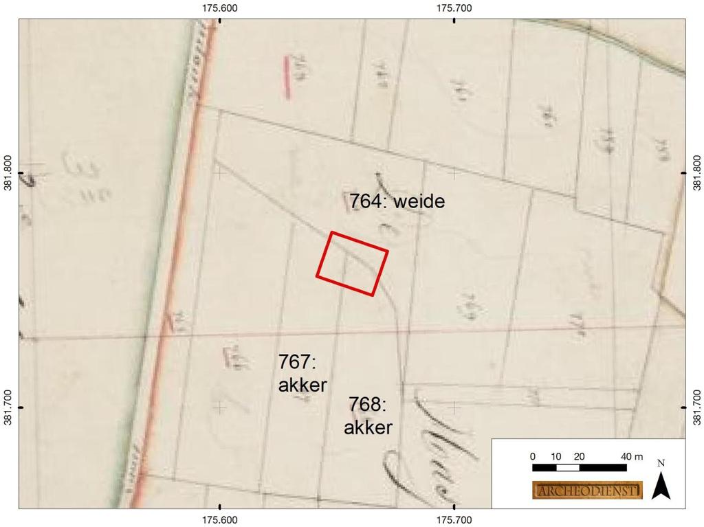 4001759100 BO & IVO V aan de Steemertseweg 12 te Lierop Archeodienst BV Uit historisch kaartmateriaal uit de 19 e eeuw blijkt dat het plangebied onderdeel uitmaakt van de bouwlanden rondom Lierop.