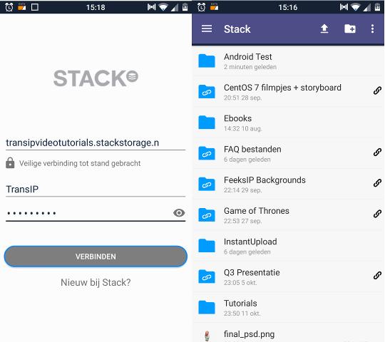 9. Hoe installeer en gebruik ik de STACK App in Android? Naast de webinterface van STACK heb je ook altijd de mogelijkheid om je STACK via een applicatie op je desktop of de mobiele app te gebruiken.