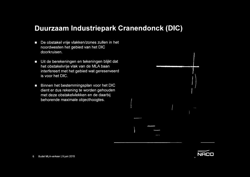 Duurzaam Industriepark Cranendonck (DIC) De obstakel vrije vlakken/zones zullen in het noordwesten het gebied van het DIC doorkruisen.