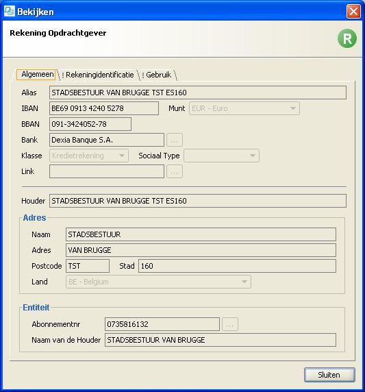 DexiaRekeningen De Dexia Rekeningen worden geïmporteerd via de DexiaSoft parameterfile.