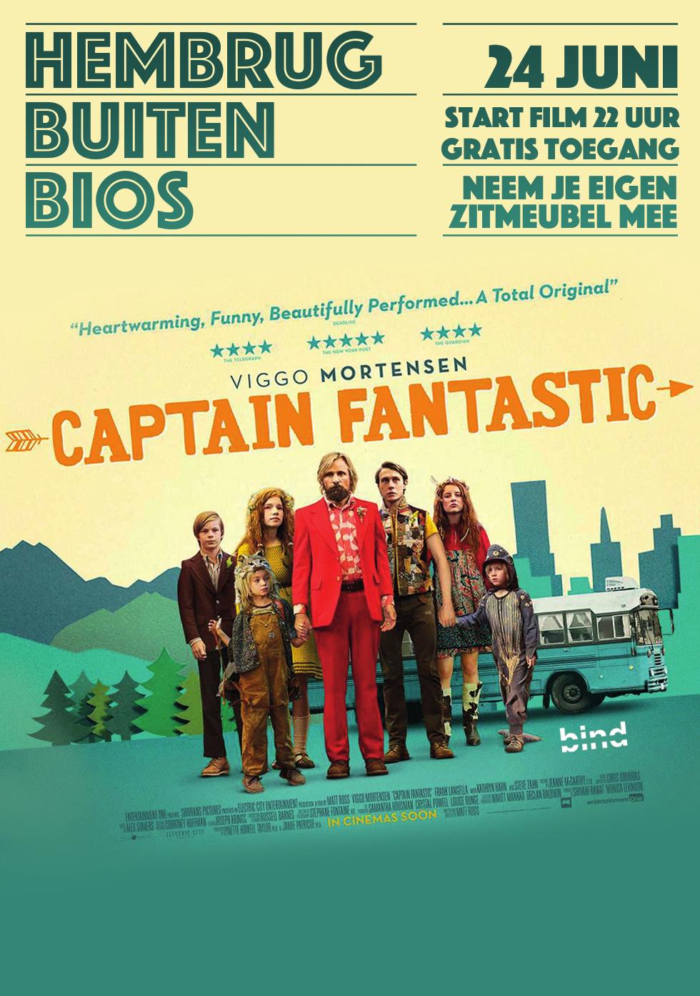 Film onder de sterren Captain Fantastic is grappig, eigenzinnig en hartverwarmend de Volkskrant **** Ben woont midden in de Amerikaanse bossen met zijn zes kinderen.