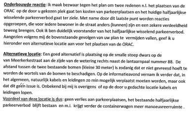 25 78-17A Voor uw opmerking over het verlies van parkeerplaatsen zie algemene zienswijze C.